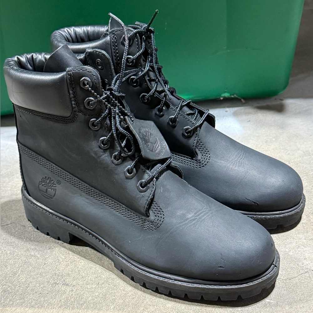 Timberland Premium 6 Inch Waterproof Nubuck Boots Black Men’s Size 9M 10073